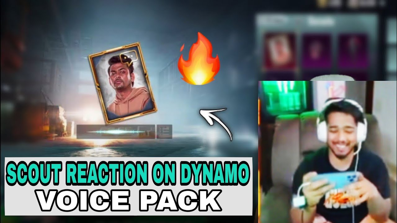 SCOUT REACTION ON DYNAMO VOICE PACK 🔥#bgmi #scout #dynamo #hydra - YouTube