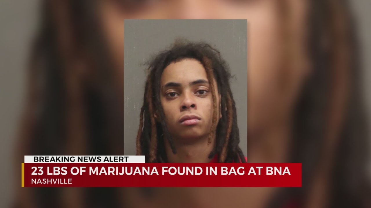 23 pounds of marijuana concealed in luggage at BNA