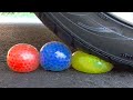 EXPERIMENT: CAR VS SQUISHY STRESS BALLS - Crushing Crunchy and Soft Things by Car!