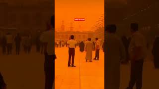 Today, a severe dust storm hit Karbala the sky turned red dust #dustplume #weathersatellites