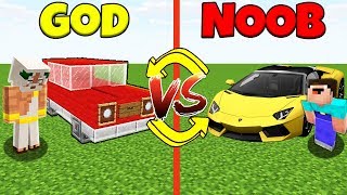 Minecraft Battle: NOOB vs GOD: SWAPPED CAR CHALLENGE / Animation