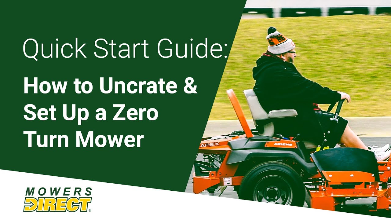 How To Set Up A Riding Mower How To Unpack And Start A New Riding Mower