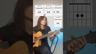 Beautiful Chord Progression of the Day ~ Asus2 | Asus2/G | Asus2/F# | Asus2/E #guitarchords #chords