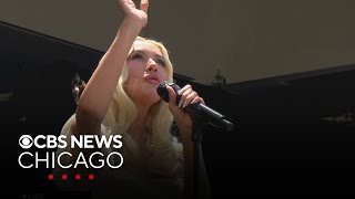 Christina Aguilera performs 'What a Wonderful World' at Obama Center opening ceremony