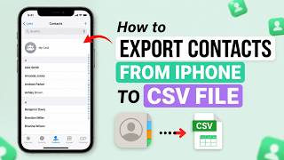 How to Export Contacts From iPhone to CSV File