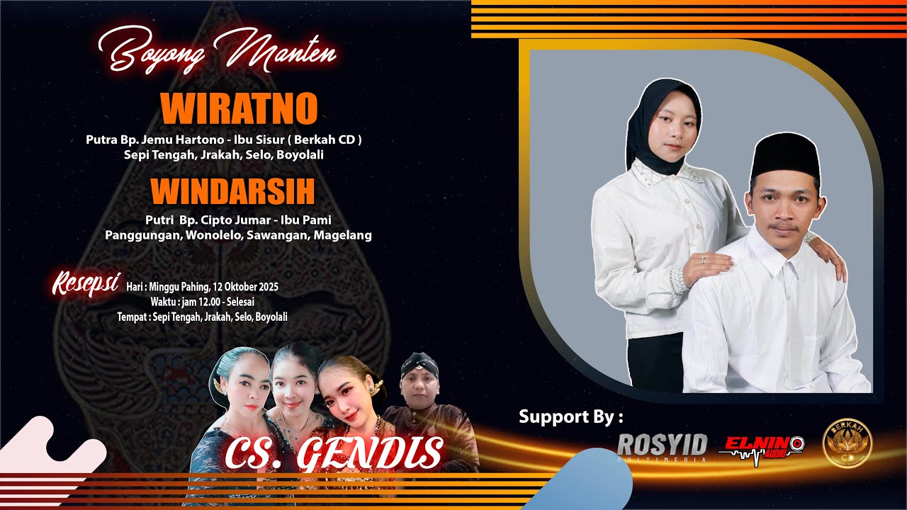 🔴LIVE CS GENDIS || BERKAH CD DUWE GAWE WIRATNO & WINDARSIH || Sepi 12 OKTOBER 2025