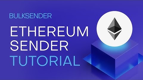 Ethereum Sender Tutorial Video