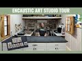 Encaustic art studio tour encaustic tool storage and my encaustic painting process