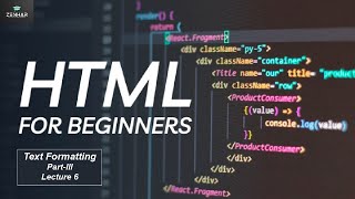Text Formatting Tags in HTML Part-3 | HTML Tutorial for Beginners