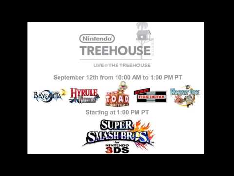 Times/Line-up UPDATE - Nintendo Treehouse Live - Super Smash Bros 3DS