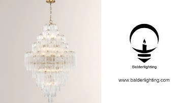 ✨ Addien Glass Round Chandelier 72" | The Grandeur of Light