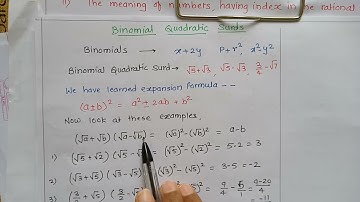 Binomial Quadratic Surds