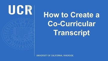 How to Create a Co-Curricular Transcript