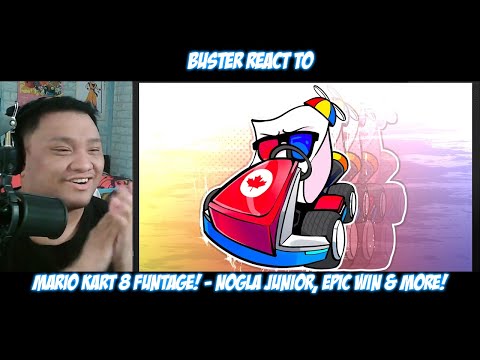 Buster Reaction To Smii7Y | Mario Kart 8 Funtage! - Nogla Junior, Epic Win x More!