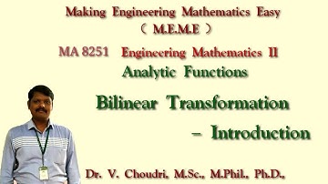 Bilinear Transformation Introduction by Dr. V. Choudri