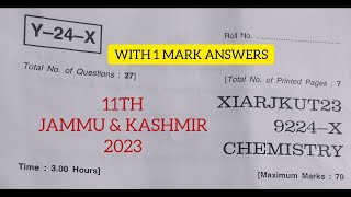 jkbose class 11th chemistry paper 2023 | jkbose 11th chemistry paper soft zone screenshot 1