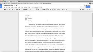 Digital Feedback in Google Docs