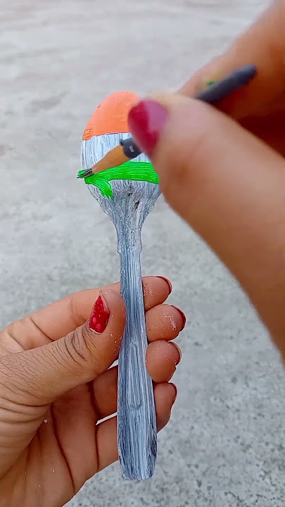 Best Unique Indian Flag Craft Use plastic Spoons #trending #independenceday #republicday