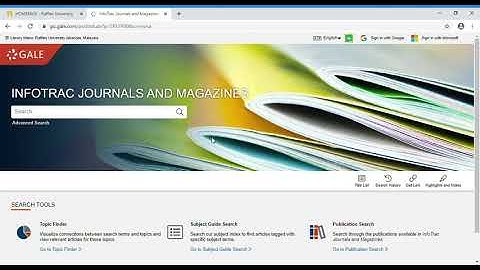 How to use Gale Database and its search functions