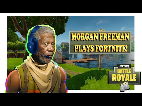 MORGAN FREEMAN PLAYS FORTNITE! (VOICE TROLLING)
