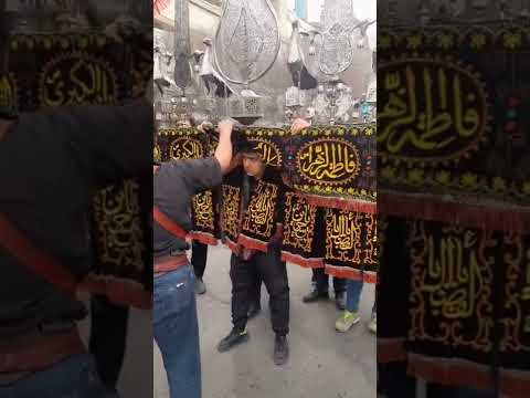 علامت کشی روز شهادت امام موسی ابن جعفر ع به طرف مطهر ولی نعمتمان آقا علی ابن موسی الرضا علیه السلام