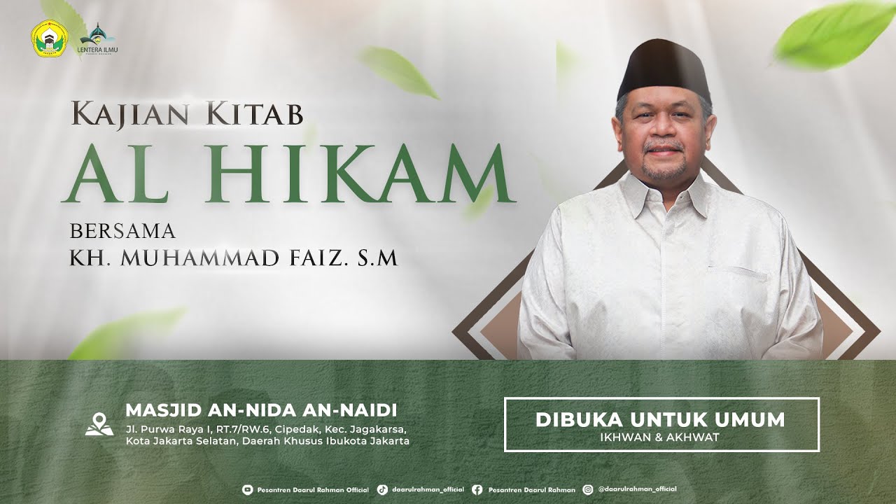 Pengajian Bulanan Kitab Al - Hikam Bersama Gus Faiz ( 12 Oktober 2025 )