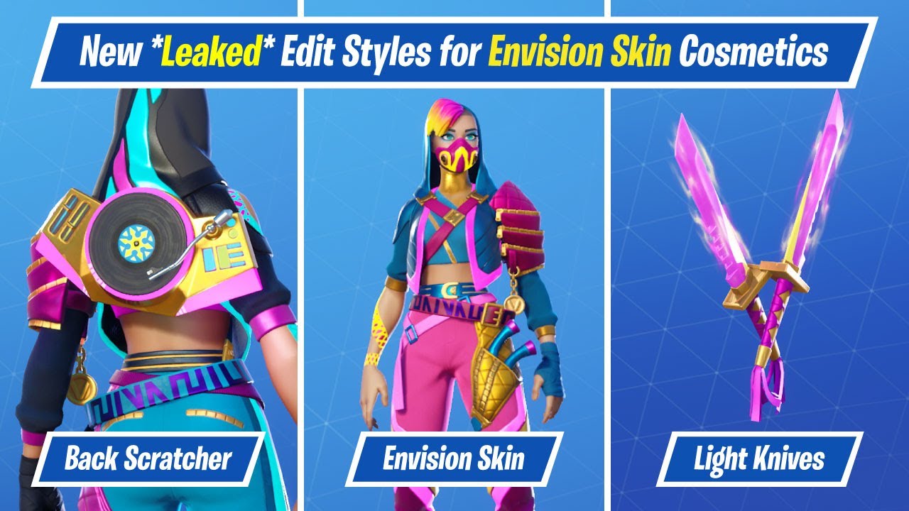 New Envision Skin, Light Knives Pickaxe & Reactive/Animated Back