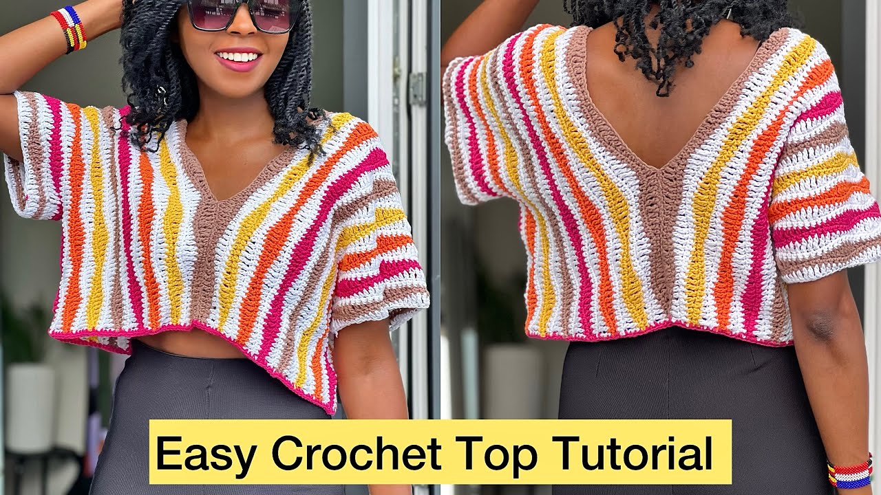 Crochet EASY 2 Row Repeat Wavy Top / All Sizes / Beginner Friendly Tutorial