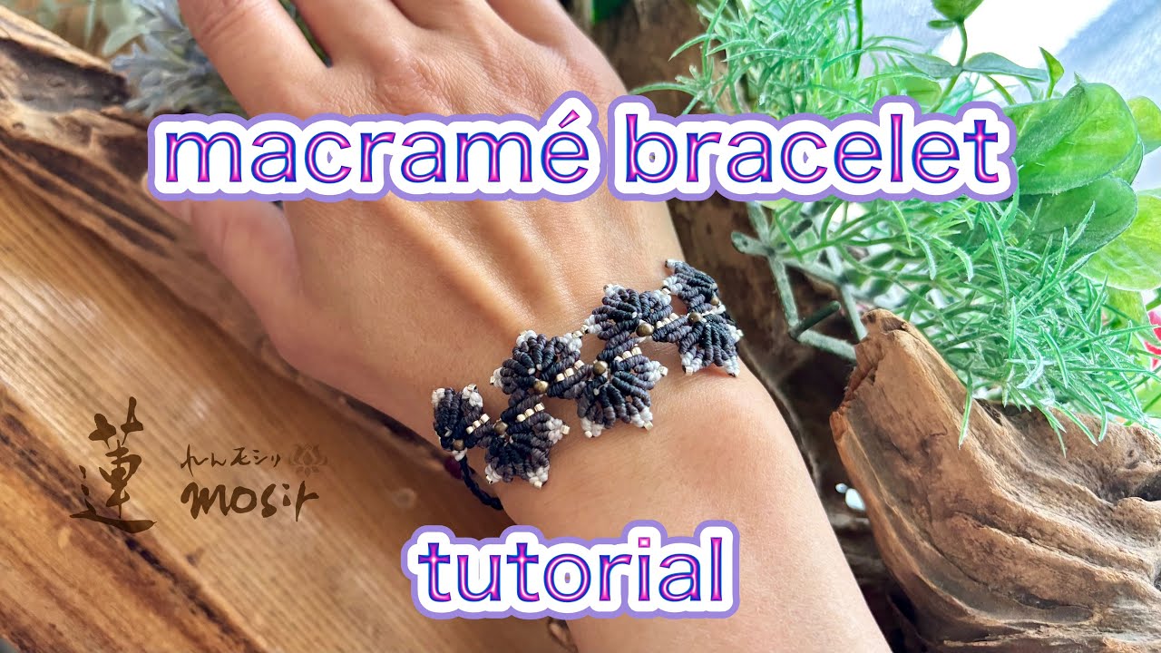 macramé bracelet - YouTube