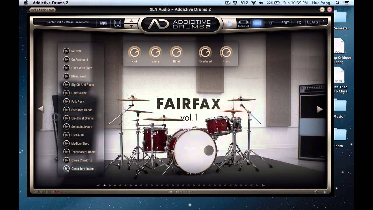 Addictive Drum 2 FairFax Vol 1 All Preset Samples - YouTube