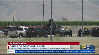 Kidnapping, sexual assault suspect died of methamphetamine overdose following pursuit: coroner