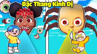 HUY NOOB THỬ THÁCH XÂY BẬC THANG KINH DỊ 1000 MÉT TRONG MINECRAFT*HUY NOOB XÂY BẬC THANG 1000 MÉT🧱💪