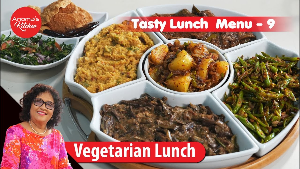 පෝය දවසට වෙජිටේරියන් දවල් කෑම වේලක්  Episode 1254 - Poya Day Vegetarian Lunch Menu