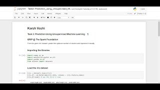 Prediction using Unsupervised Machine Learning