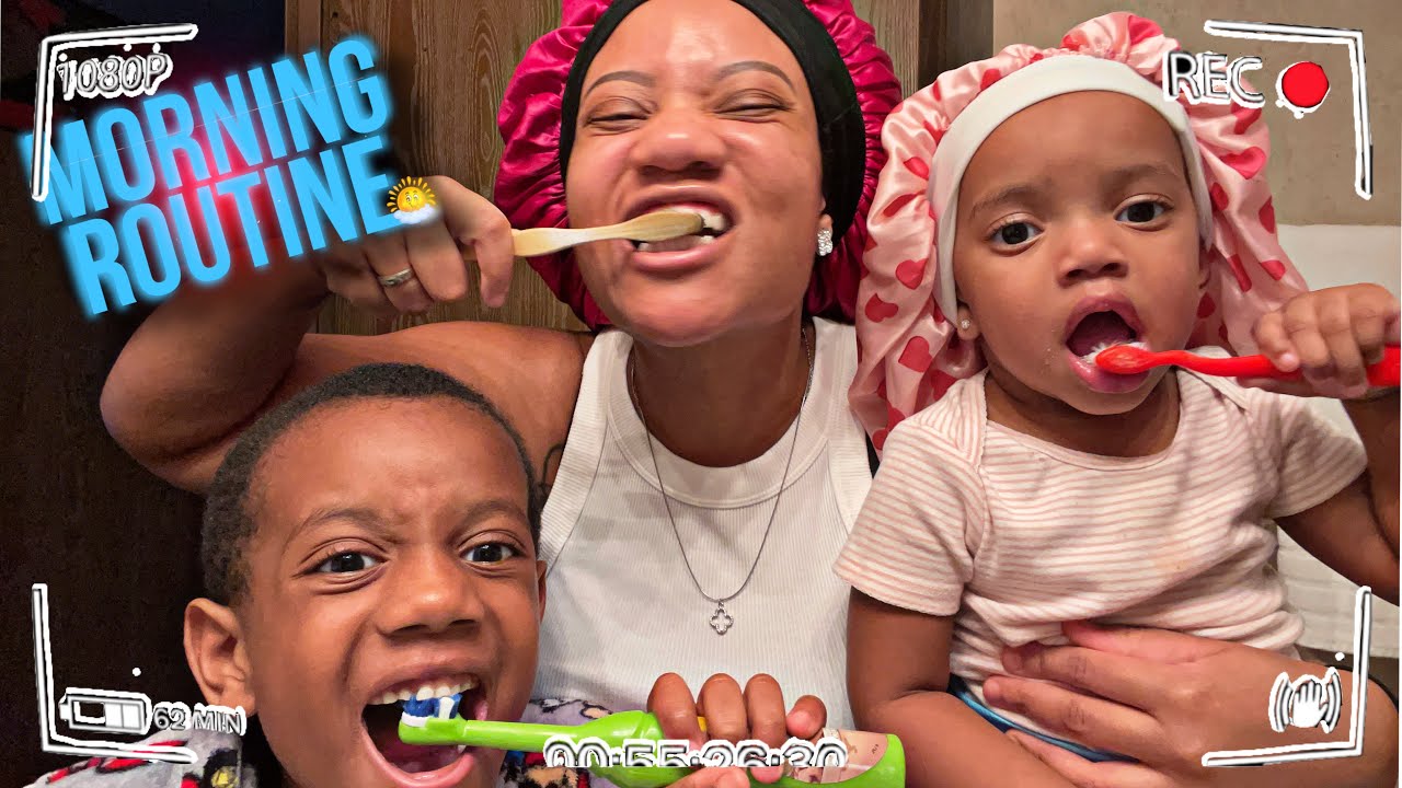 Our *REALISTIC* Morning Routine With TWO KIDS! - YouTube