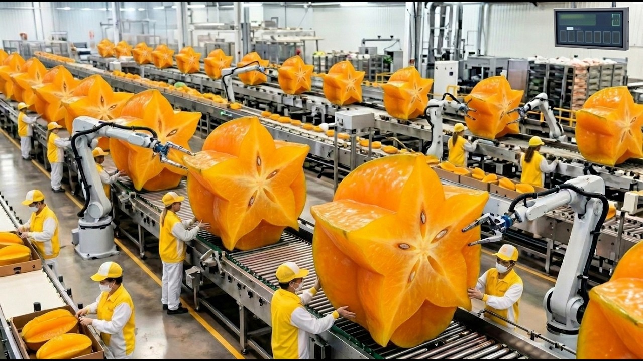 How Massive Star Fruit Harvesting & Processing Factory – 120 Tons Per Day Carambola Production Line