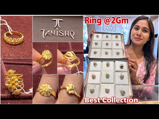Tanishq inspired lightweight gold finger Ring design with price||Latest  Gold finger Ring for ladies - YouTube