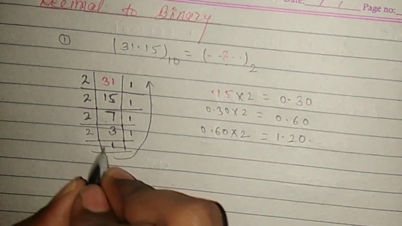 Decimal to binary conversion - YouTube