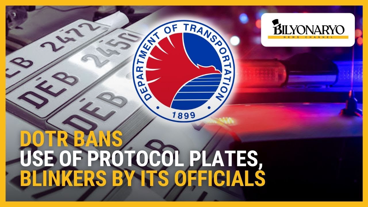DOTr bans use of protocol plates, blinkers by its officials | The Daily ...