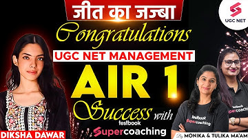 JRF AIR 1 Interview By Diksha Dawar🔥 | UGC NET Management Topper Interview With Tulika & Monika Mam