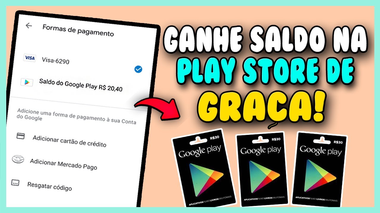 [😱INCRIVEL] COMO GANHAR SALDO NA GOOGLE PLAY STORE DE GRAÇA | GIFT CARD ...