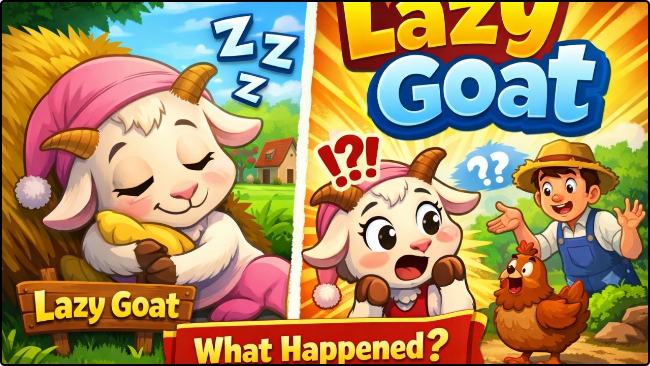 Lazy Goat | Lazy Goat Story for Kids | The Funny Lazy Goat | Moral Story for Children