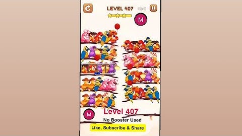 #bird #sort 2 #color #puzzle #level 407 #birdsort #colour #gaming #viral #trending #shorts #solution