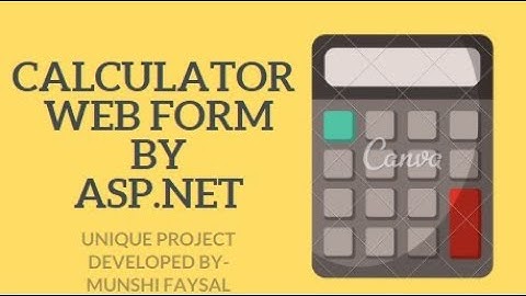 calculator in webform by ASP.NET Framework