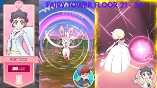 Arc Suit Diantha carries Fairy Tower run! | Floors 21–29 | Pasio Tower | Pokemon Masters EX