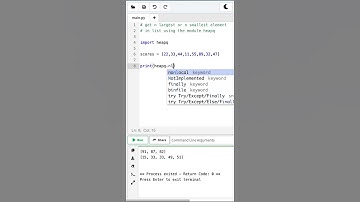 Python Tips | Get n largest or n smallest elements in a list using the module heapq #Shorts