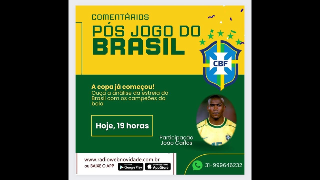 POS JOGO BRASIL X SERVIA - AO VIVO 24/11/2022 - COPA DO MUNDO 