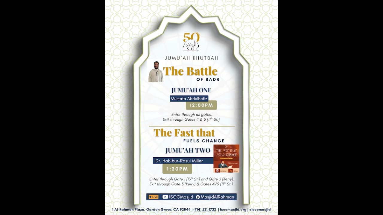 Friday Khutbahs - by Mustafa Abdelhafiz and Dr. Habibur-Rasul Miller