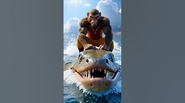 Monkey le aaya Ma Ki Leye Sunhara Moti 🌊🟡#ai #viral #monkey #shorts