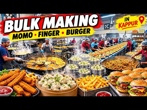 इतना सारा Fast Food एक साथ! 😱 MOMO • FINGER • BURGER Making | Indian Street food #kanpur 